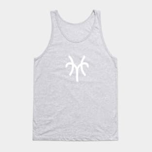 Aries and Pisces Double Zodiac Horoscope Signs (White) Tank Top